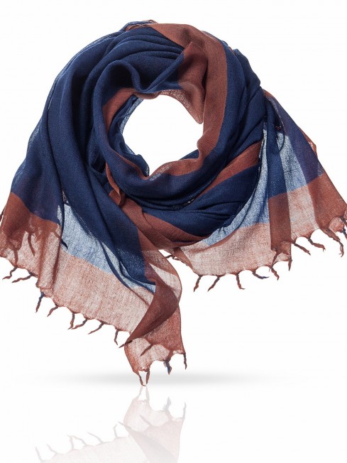 Палантин Унисекс W-BORDE/NAVY.MARON